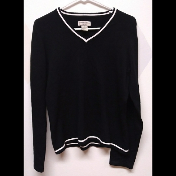Notations Petite black long sleeve sweater size PM - Picture 1 of 7